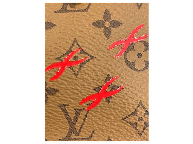 Louis Vuitton Bolso de hombro Monogram Reverse Malletage Trunk Naranja - vista 20
