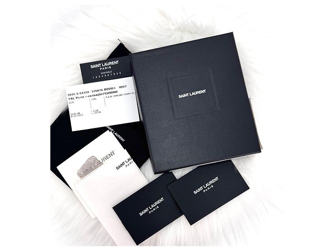 Saint Laurent Portafoglio con zip Monogram da donna Bianco - vista 10