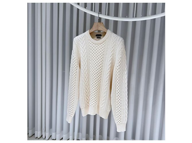 Tom Ford White Cable Knit Multicolor - vista 2