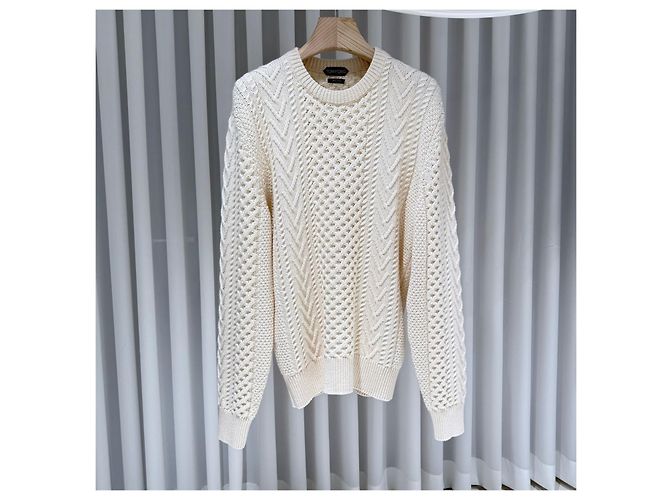 Tom Ford White Cable Knit Multicolor - vista 3