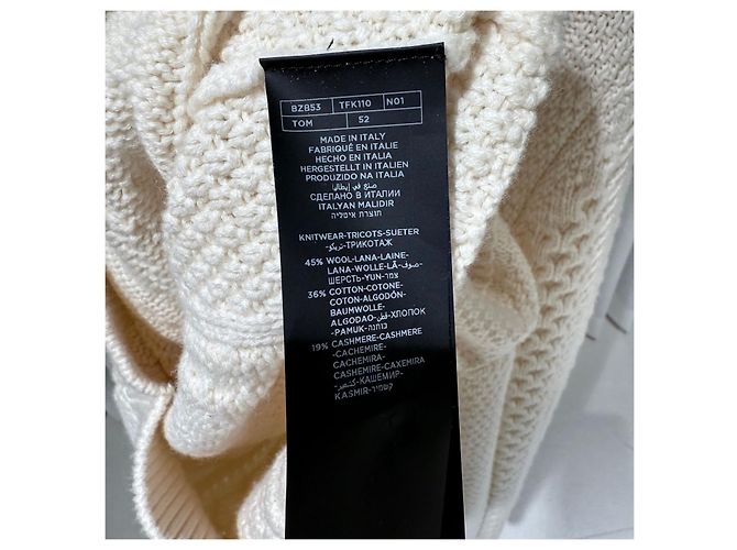 Tom Ford White Cable Knit Multicolor - vista 5
