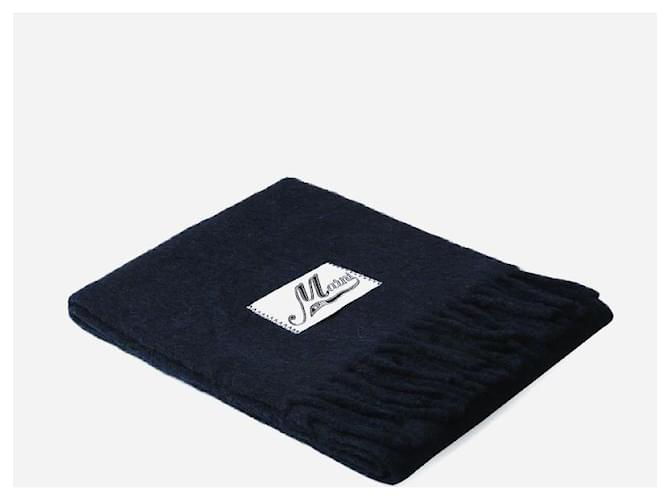 Marni Bufanda de alpaca con flecos Negro - vista 4
