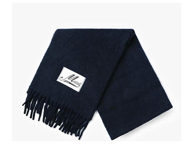 Marni Bufanda de alpaca con flecos Negro - vista 5
