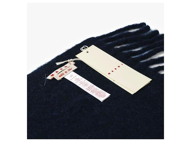 Marni Bufanda de alpaca con flecos Negro - vista 9