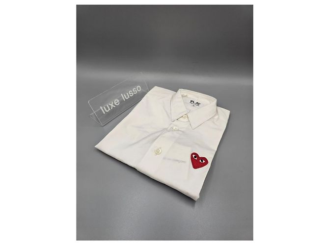 Gucci Camicia con bottoni Comme des Garçons Kids Heart White Marrone - vista 3