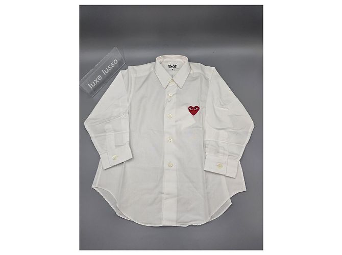 Gucci Camicia con bottoni Comme des Garçons Kids Heart White Marrone - vista 4