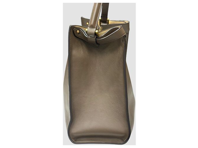 Fendi Borsa Tote Peekaboo X-Lite Medium Marrone - vista 6