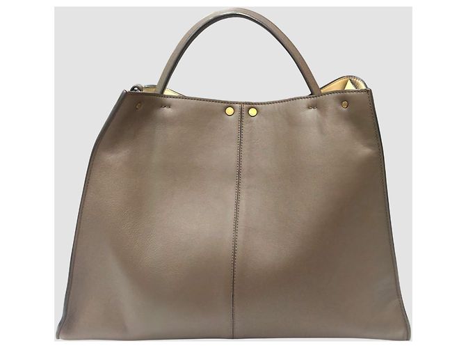 Fendi Borsa Tote Peekaboo X-Lite Medium Marrone - vista 9