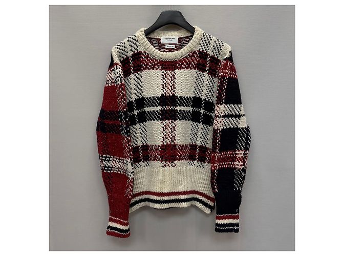 Thom Browne Donegal Tartan Karo Strick Mehrfarben - Ansicht 2