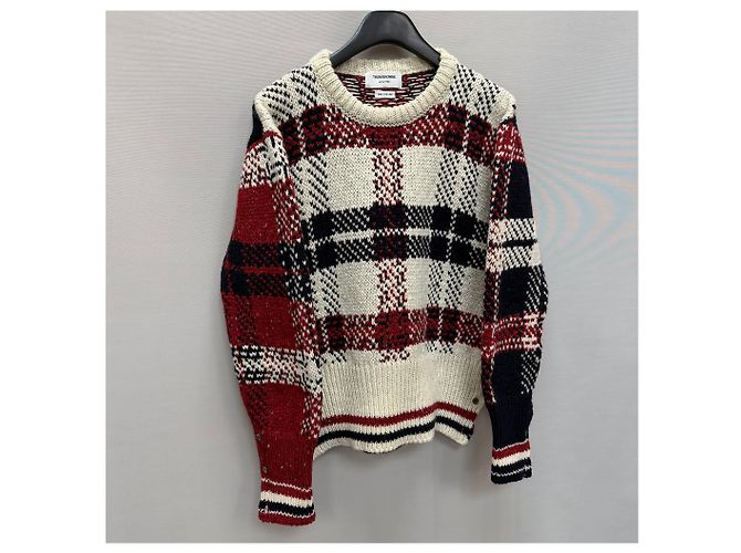 Thom Browne Donegal Tartan Karo Strick Mehrfarben - Ansicht 3