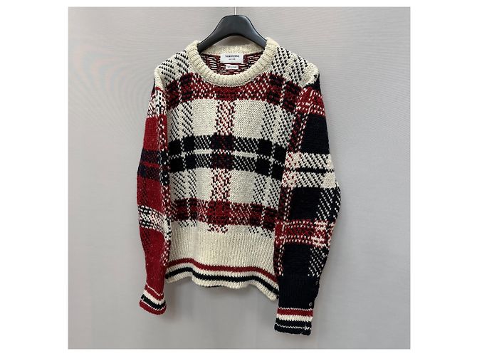 Thom Browne Donegal Tartan Karo Strick Mehrfarben - Ansicht 4
