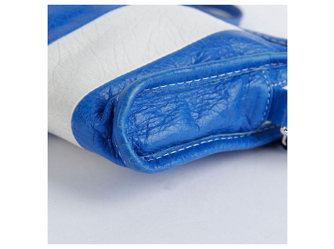 Balenciaga Pochette e bolsa crossbody Multi Leather Bazaar Azul - vista 10