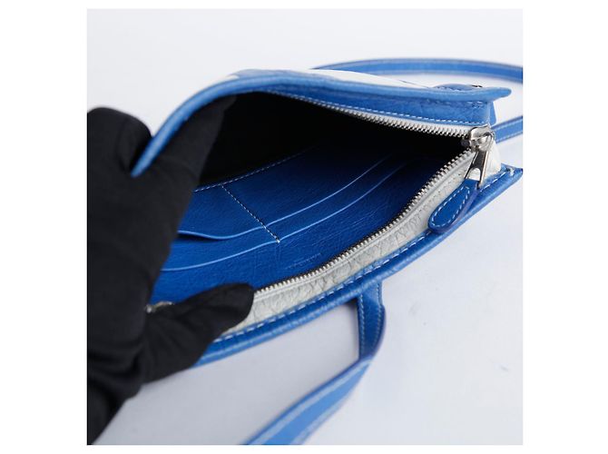 Balenciaga Pochette e bolsa crossbody Multi Leather Bazaar Azul - vista 12