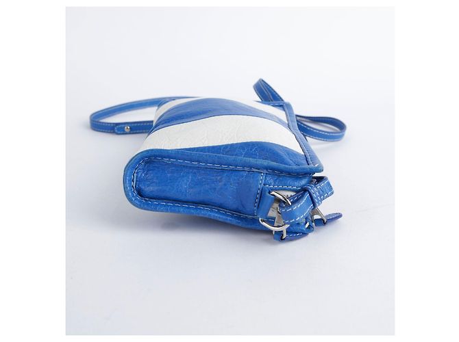 Balenciaga Pochette e bolsa crossbody Multi Leather Bazaar Azul - vista 9