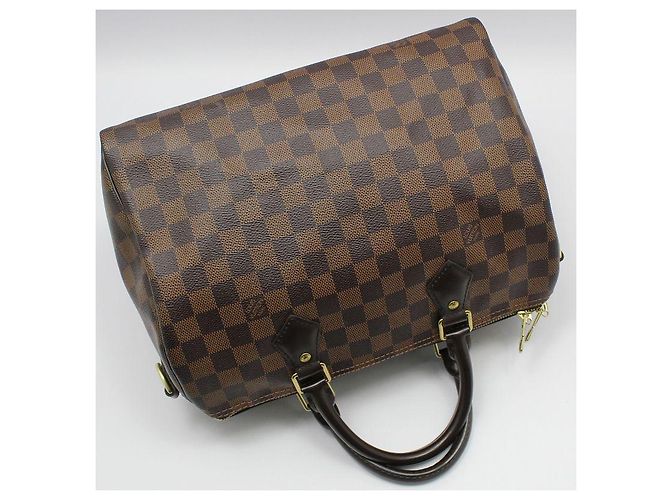 Louis Vuitton Damier Ebene New Bandoulière Speedy Shoulder Bag Marrone - vista 4