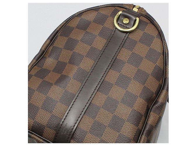 Louis Vuitton Damier Ebene New Bandoulière Speedy Shoulder Bag Marrone - vista 6