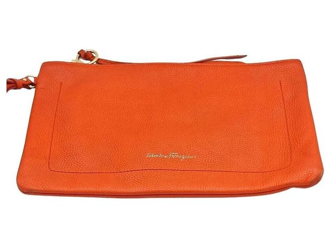 Salvatore Ferragamo Clutch in pelle - vista 5