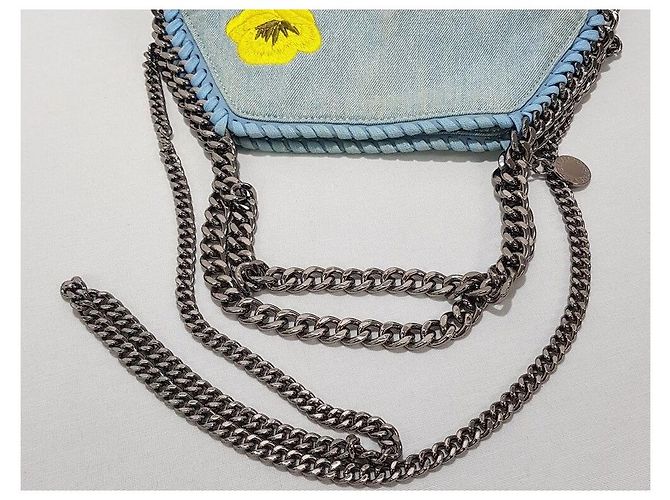Stella Mc Cartney Borsa in denim ricamato Parabella - vista 5
