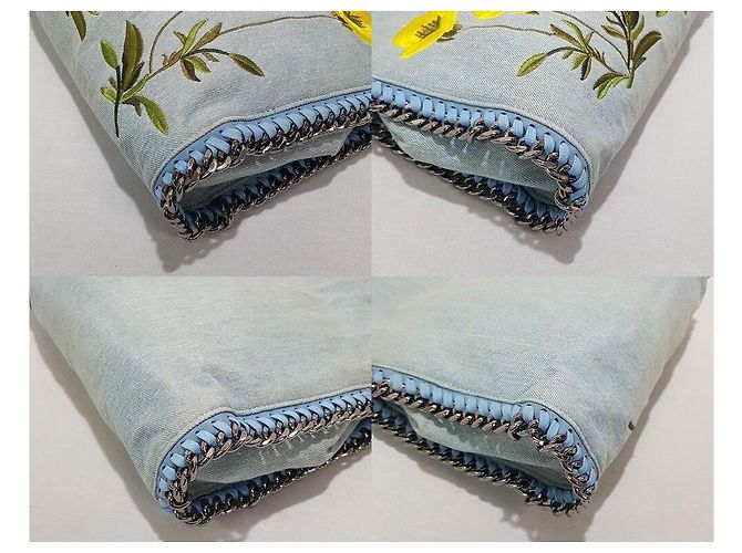 Stella Mc Cartney Borsa in denim ricamato Parabella - vista 7
