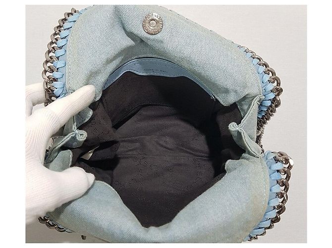 Stella Mc Cartney Borsa in denim ricamato Parabella - vista 8