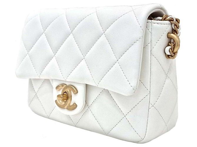 Chanel La mia mini borsa a tracolla decorata con perle perfette Bianco - vista 2
