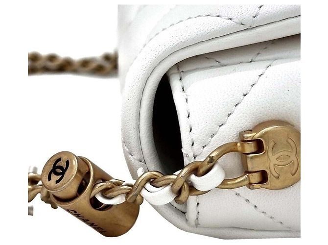 Chanel La mia mini borsa a tracolla decorata con perle perfette Bianco - vista 5