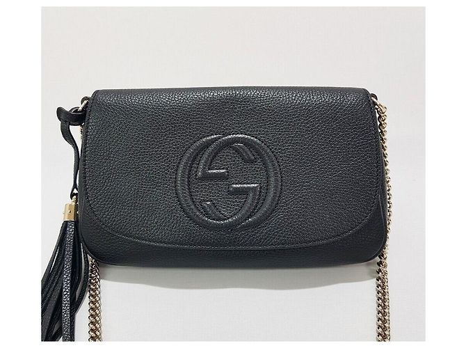 Gucci Borsa a tracolla Soho con nappa e catena Nero - vista 2