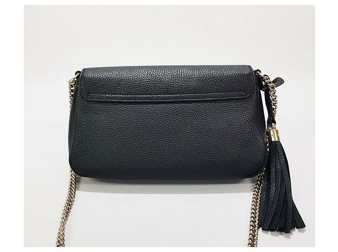 Gucci Borsa a tracolla Soho con nappa e catena Nero - vista 3