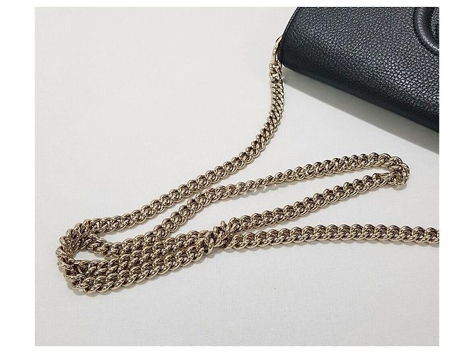Gucci Borsa a tracolla Soho con nappa e catena Nero - vista 5