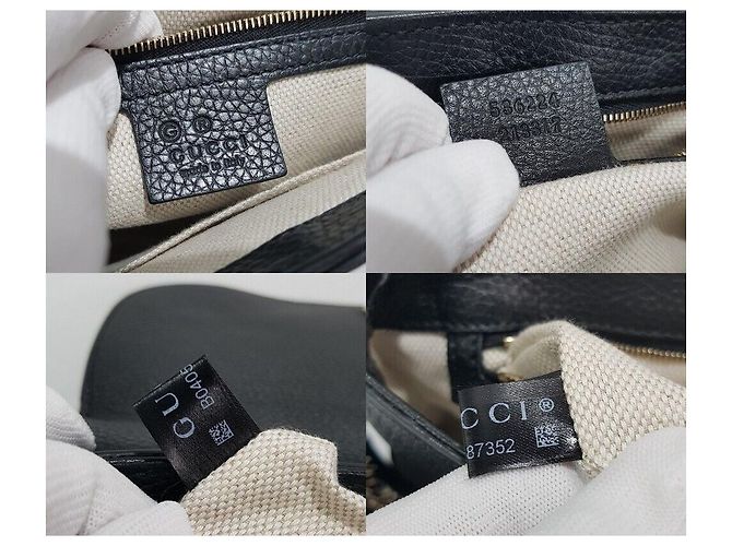 Gucci Borsa a tracolla Soho con nappa e catena Nero - vista 9