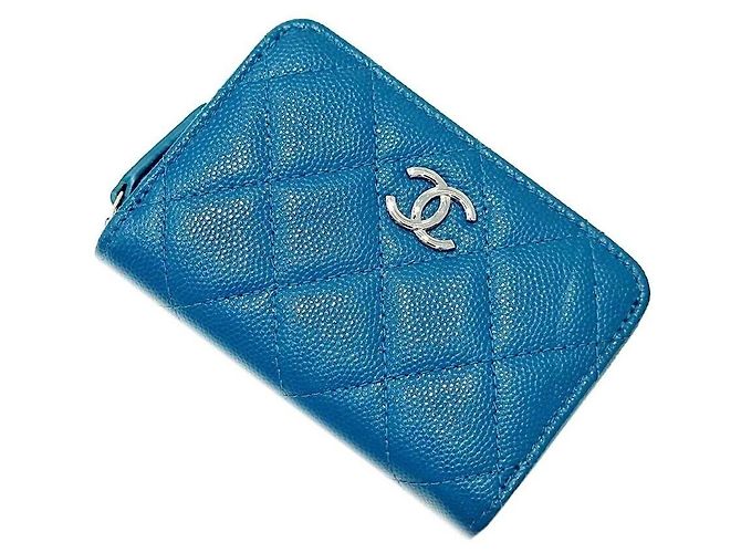 Chanel Tarjetero Caviar Azul - vista 2