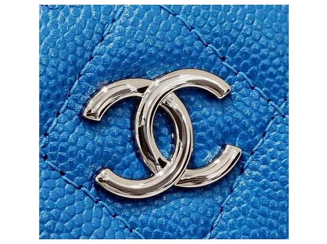 Chanel Tarjetero Caviar Azul - vista 6
