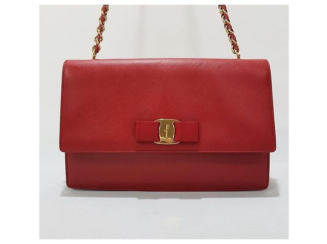 Salvatore Ferragamo Borsa a tracolla Genius Chain Rosso - vista 2