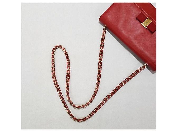 Salvatore Ferragamo Borsa a tracolla Genius Chain Rosso - vista 5