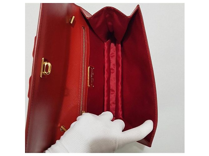 Salvatore Ferragamo Borsa a tracolla Genius Chain Rosso - vista 8