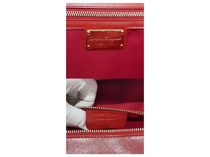 Salvatore Ferragamo Borsa a tracolla Genius Chain Rosso - vista 9
