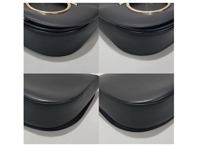 Salvatore Ferragamo Borsa Gancini Flap Medium Nero - vista 8