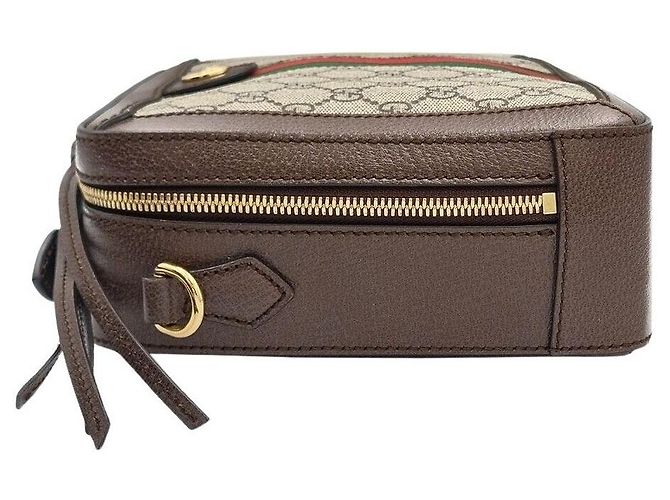 Gucci Borsa a tracolla Ophidia GG piccola Marrone - vista 4