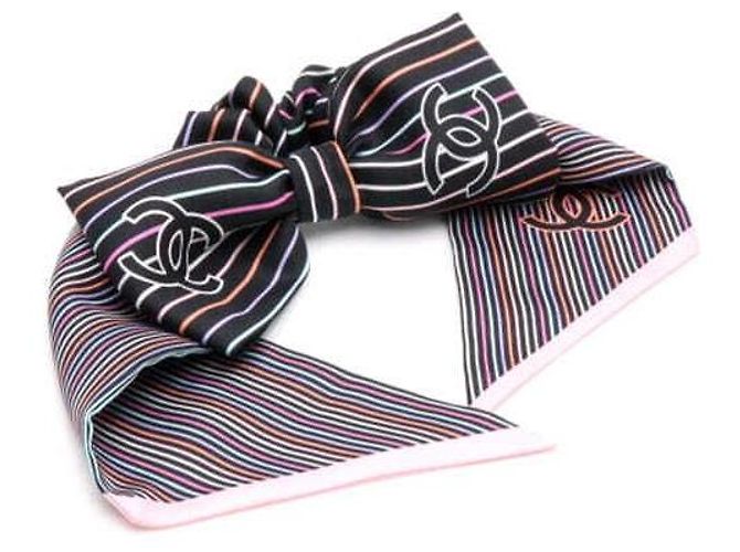 Chanel Fermaglio per capelli in nastro di seta multicolore da donna - vista 2