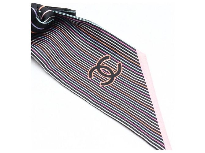 Chanel Fermaglio per capelli in nastro di seta multicolore da donna - vista 3