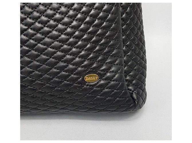 Bally Vintage gesteppte Schultertasche Schwarz - Ansicht 3