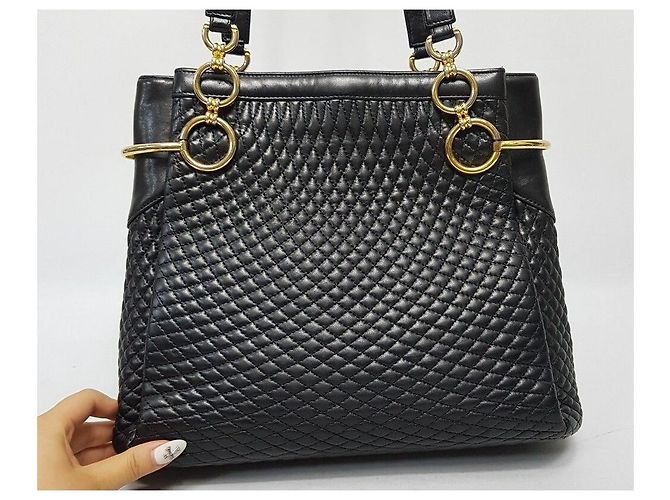 Bally Vintage gesteppte Schultertasche Schwarz - Ansicht 5