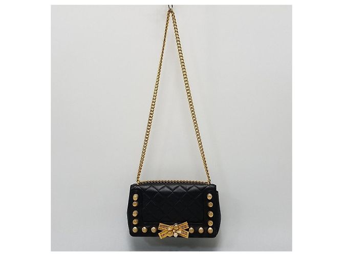 Moschino Borsa a tracolla con catena dorata Nero - vista 2