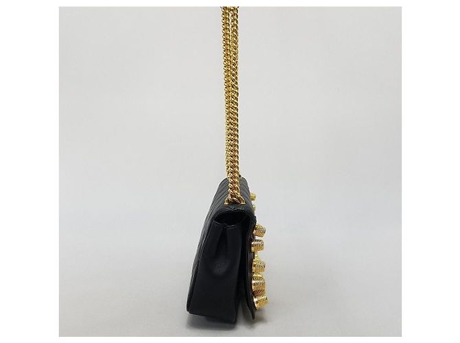 Moschino Borsa a tracolla con catena dorata Nero - vista 4