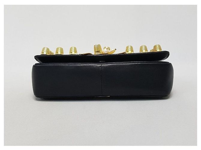 Moschino Borsa a tracolla con catena dorata Nero - vista 5