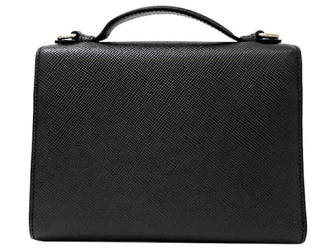 Prada Borsa a tracolla in Saffiano monocromatica Nero - vista 3