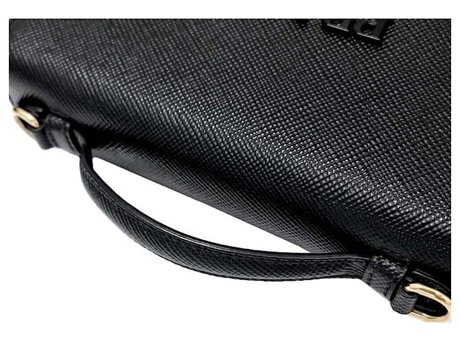 Prada Borsa a tracolla in Saffiano monocromatica Nero - vista 4