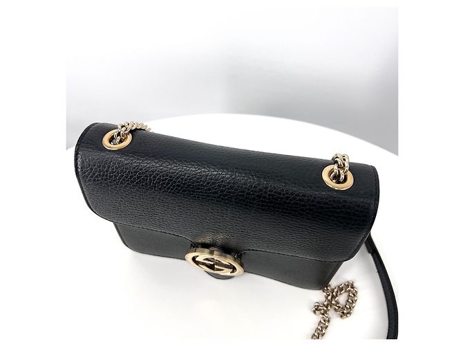 Gucci Bolso bandolera de cadena entrelazada Negro - Ansicht 5