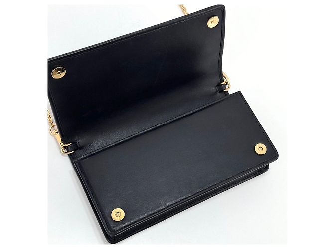 Miu Miu Borsa a tracolla trapuntata con catena Nera Nero - vista 10