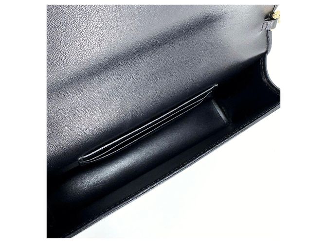 Miu Miu Borsa a tracolla trapuntata con catena Nera Nero - vista 11
